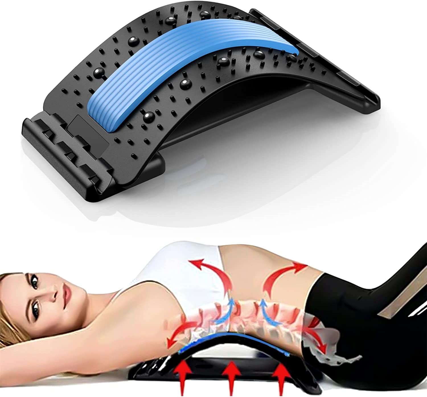  Back Stretcher Support, Lumbar Back Pain Relief Device