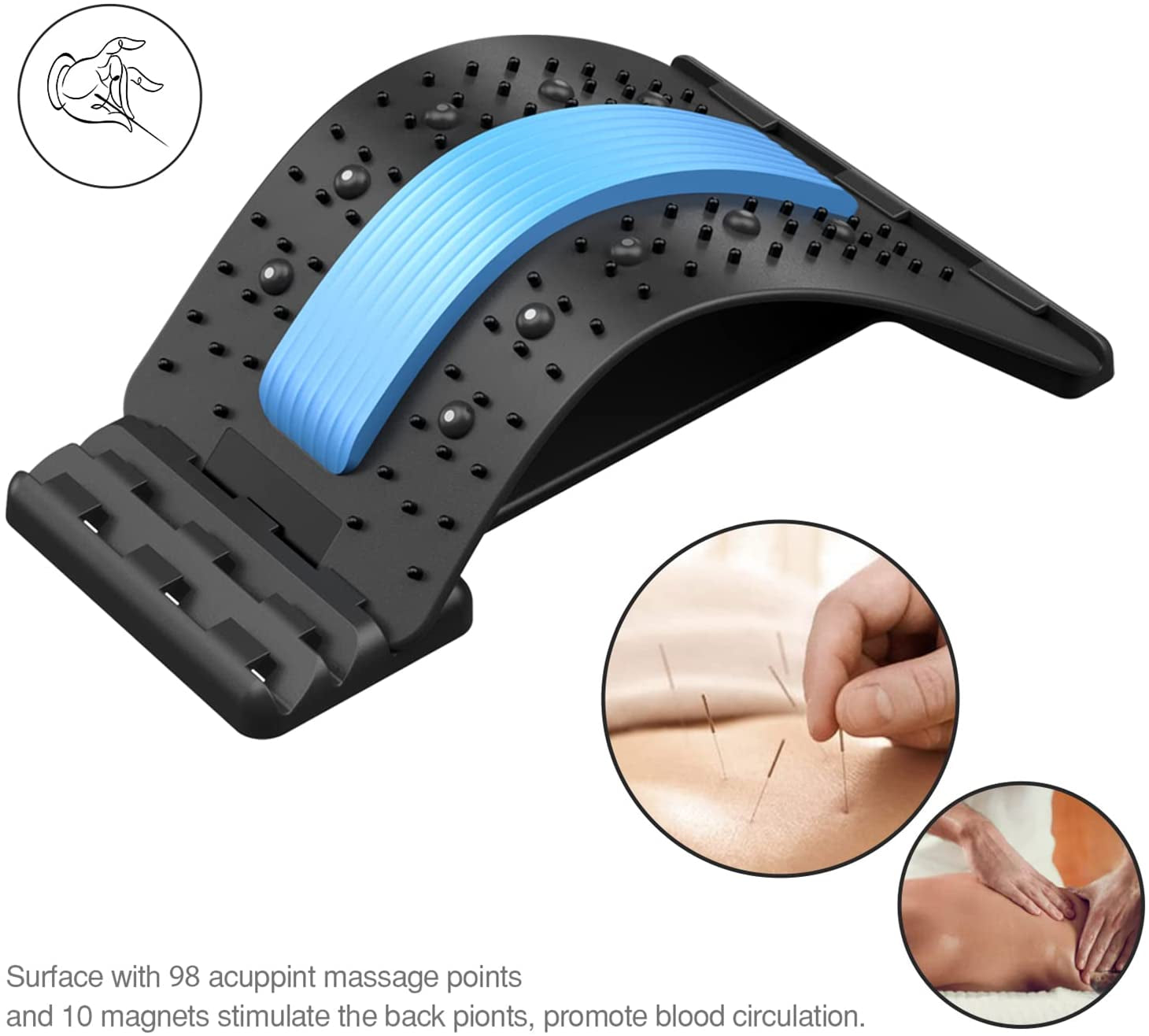 Lumbar Back Pain Relief Device Stretcher For Lower And Upper Back